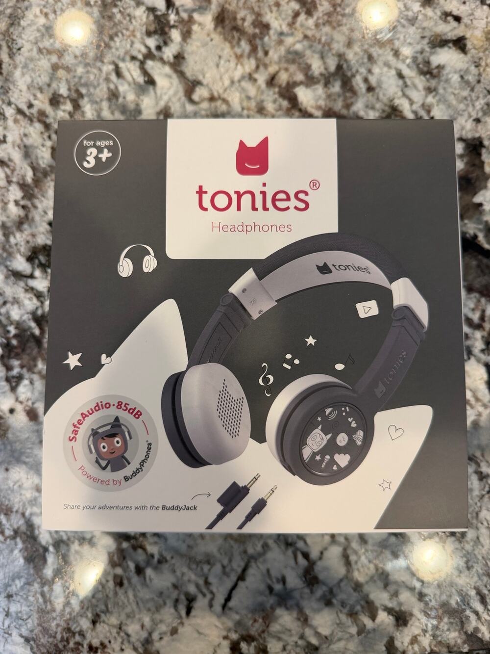 Tonies headphones gray new in box